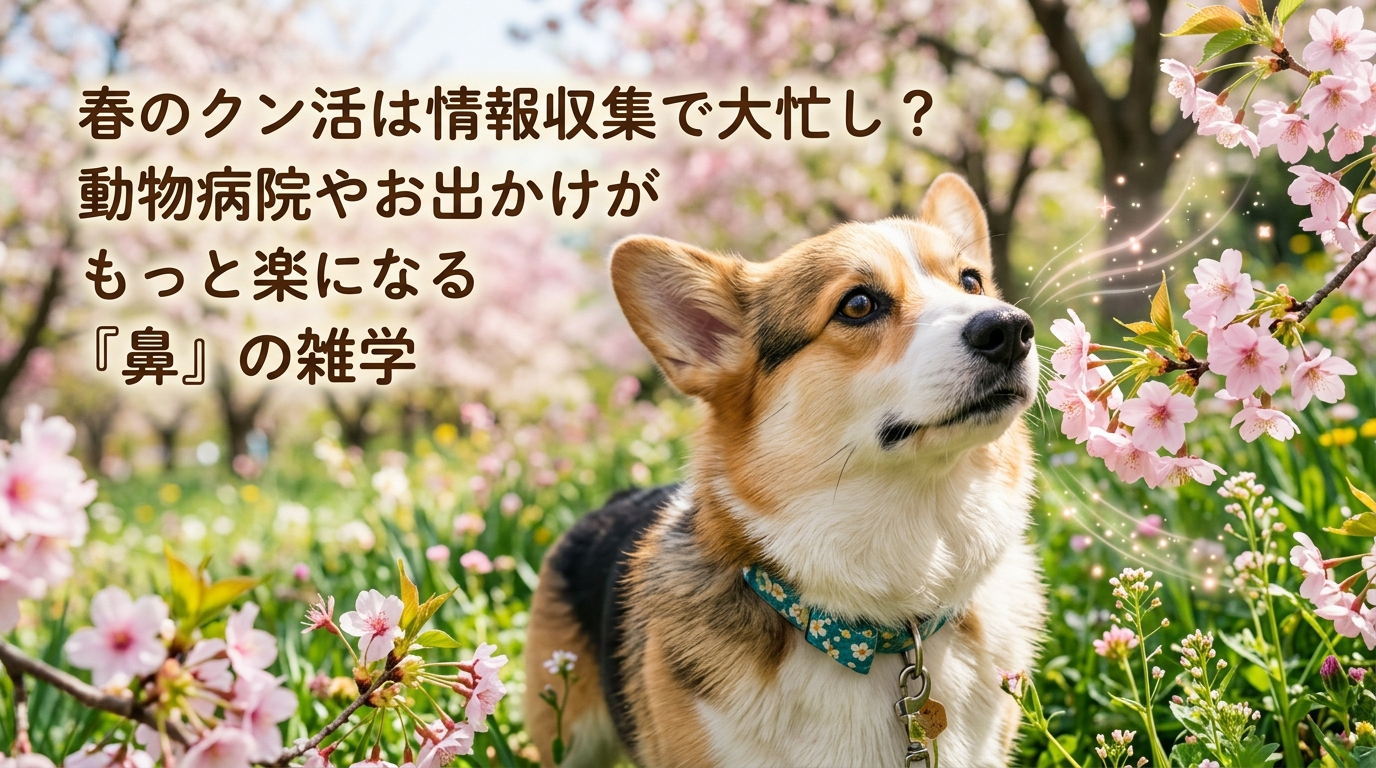 春のクン活は情報収集で大忙し？動物病院やお出かけがもっと楽になる『鼻』の雑学