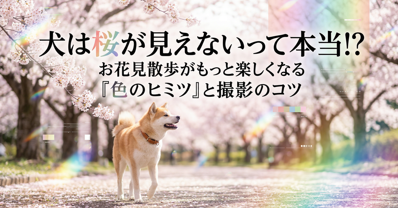 犬は桜が見えないって本当！？お花見散歩がもっと楽しくなる『色のヒミツ』と撮影のコツ