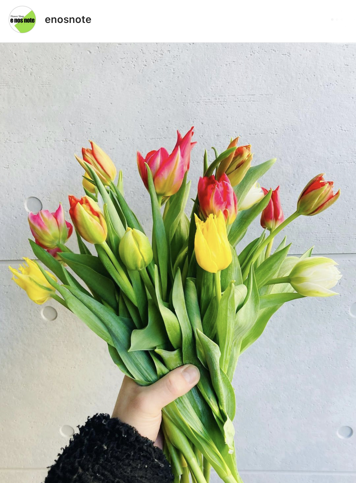 今日のお花💐チューリップの花束