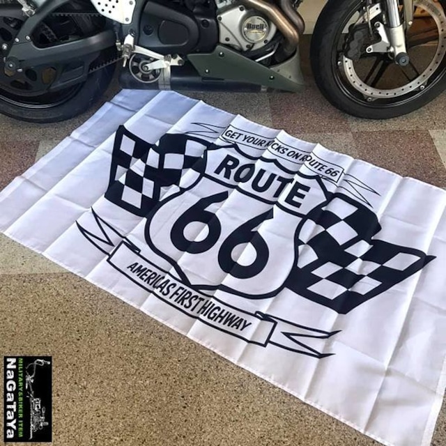ROUTE66 FLAG チェッカーフラッグ、お店、部屋のディスプレイにいかが？