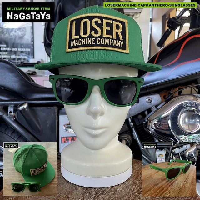 限定セット SALE ルーザーマシン フラットCAP+アンチヒーロー サングラス