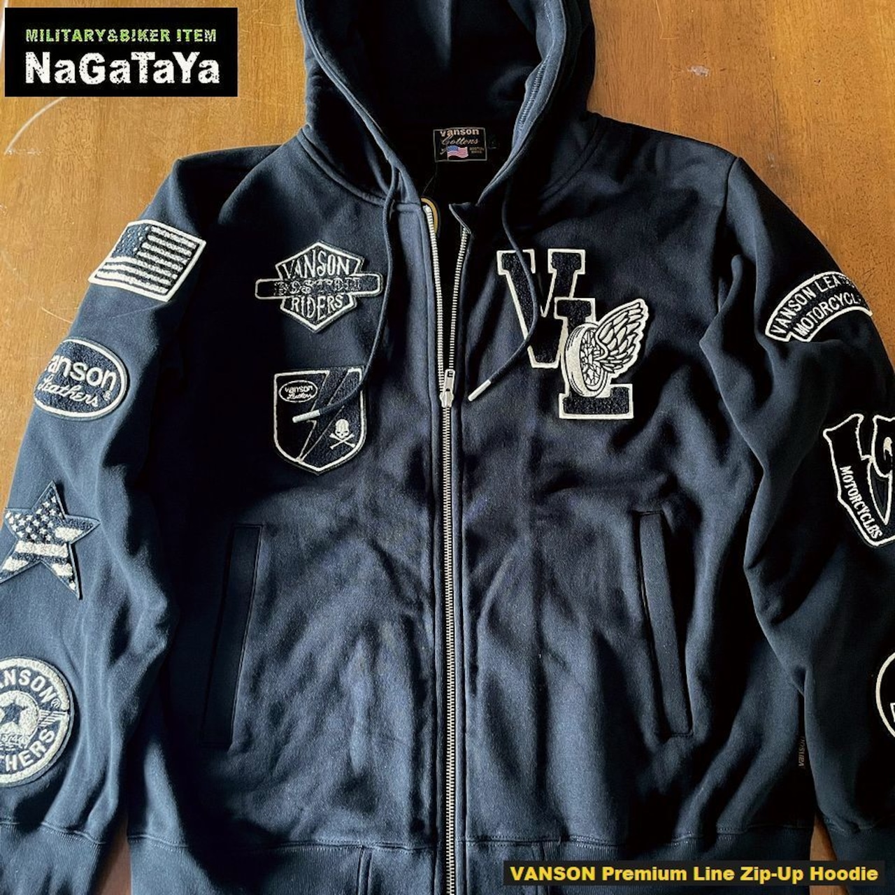 VANSONのプレミアムラインの裏毛素材フーディー!!