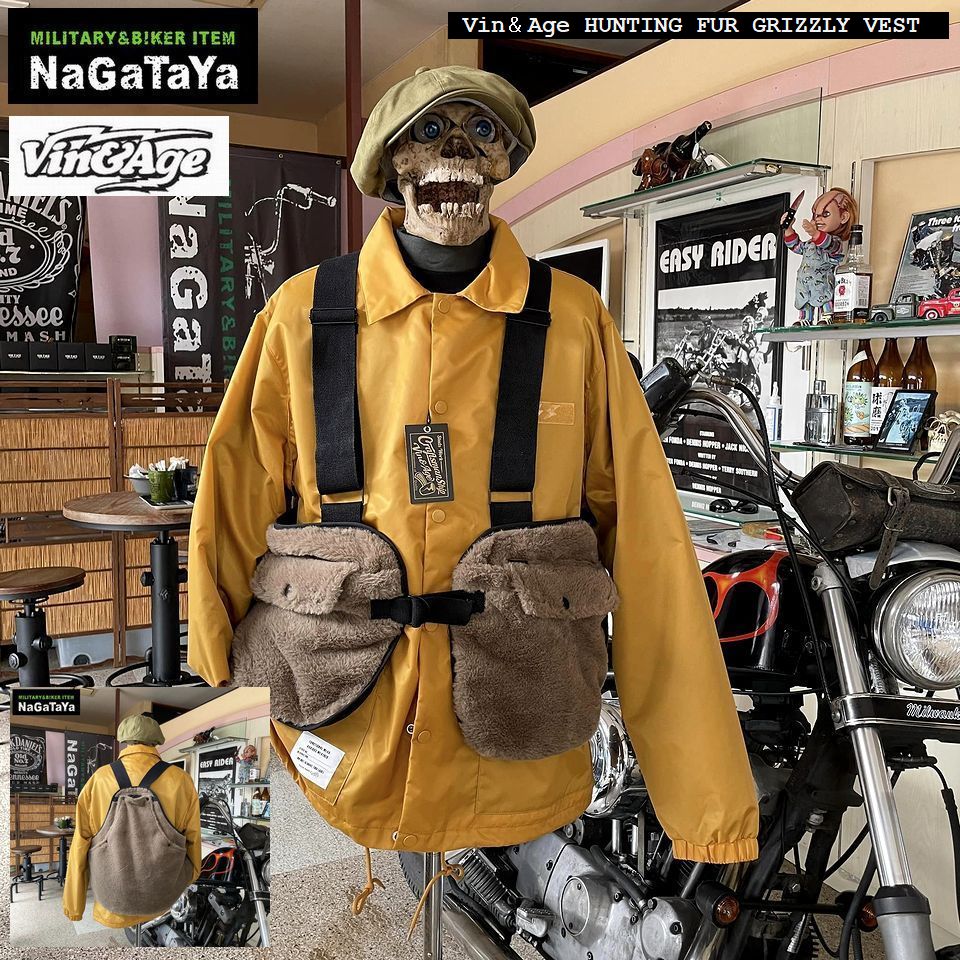 ハンティングベストのような武骨なデザインが特徴のバイカー仕様ベストなのだ！！