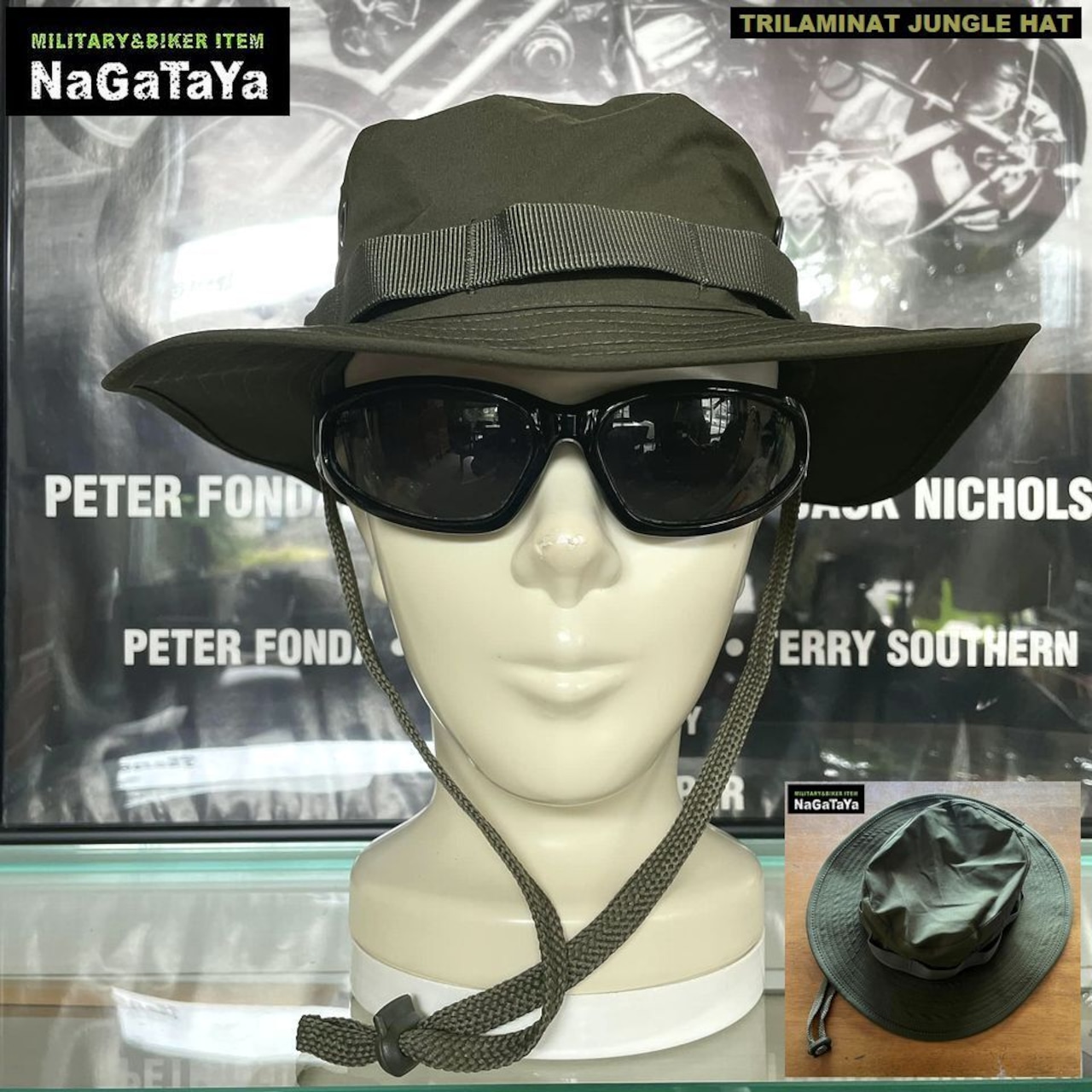 雨の日に活躍する、スパンテック生地を織り込んだジャングルハット