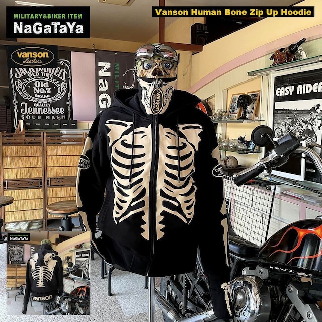 VANSON ヒューマンボーン  ジップアップパーカー スウェットシャツばい！！