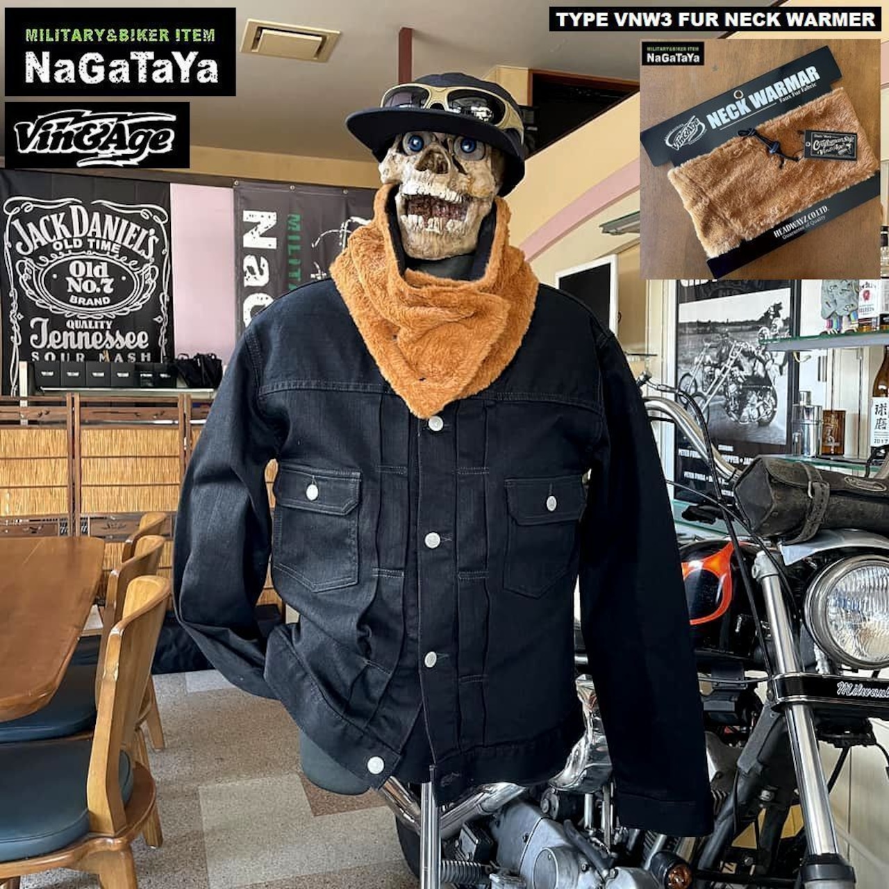 秋冬のバイクライディングに重宝すっぞ！！Vin＆Age ヴィンアンドエイジ ファー ネックウォーマー