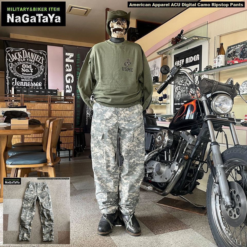 米軍実物のACUコンバットパンツで、アメリカンアパレル社製