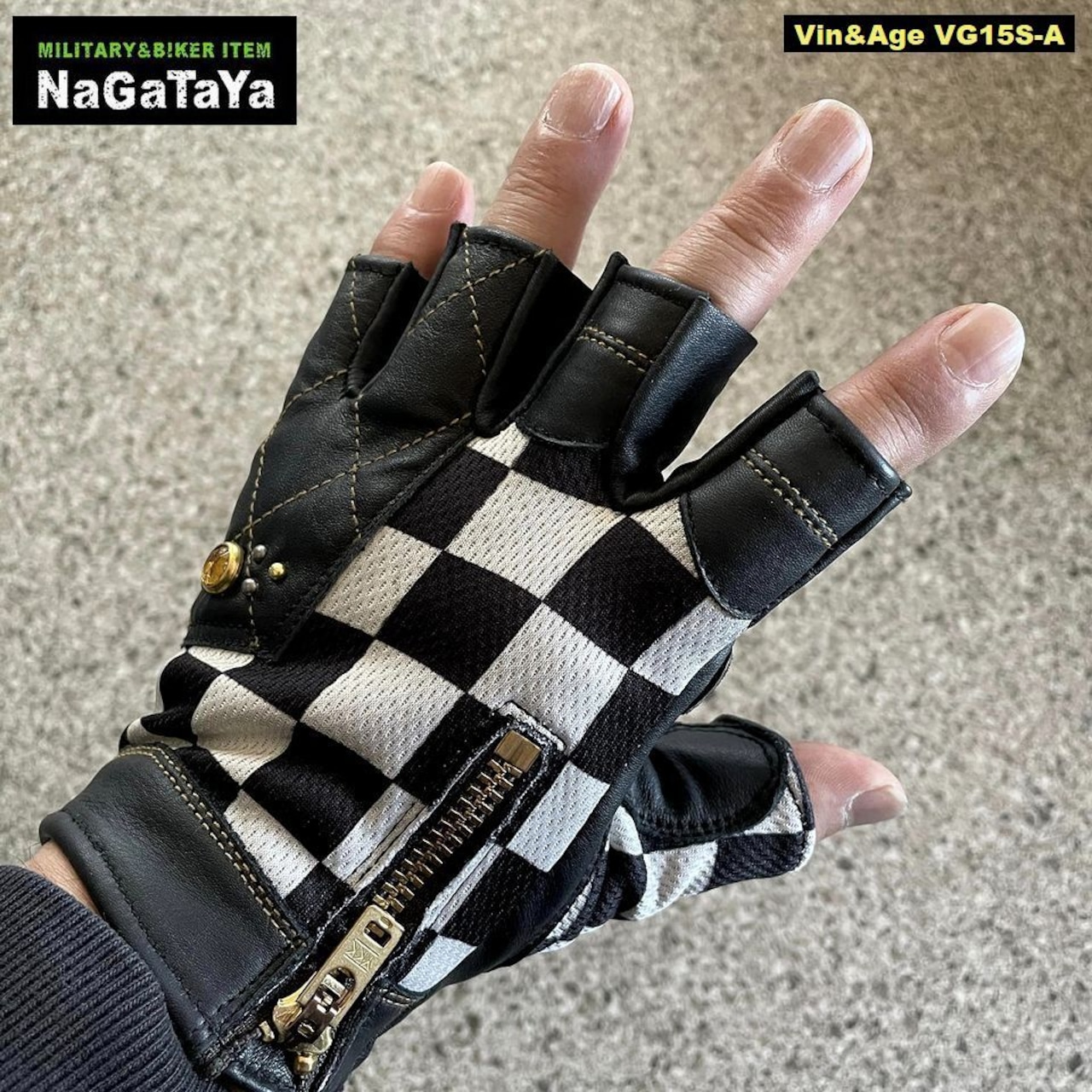 V&Aのポリエステルメッシュ×牛革の半指グローブ、売り切れ前に今年こそGETしなさいね