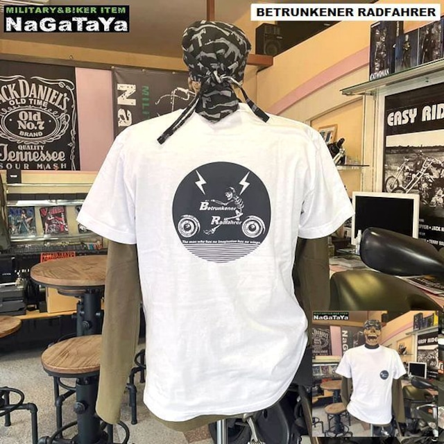 ベェトォンナ ラドファ スケルトンライドバイカー T-シャツなの　だははは！！