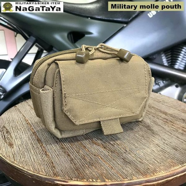 モールシステムなので、軍用のベルト、バッグ等に取り付け可能。