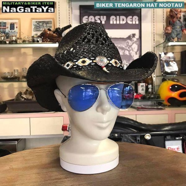 BIKERテンガロンハット NOOTAU(ヌータウ)炎3 フリー ブラック入荷したぞ！！