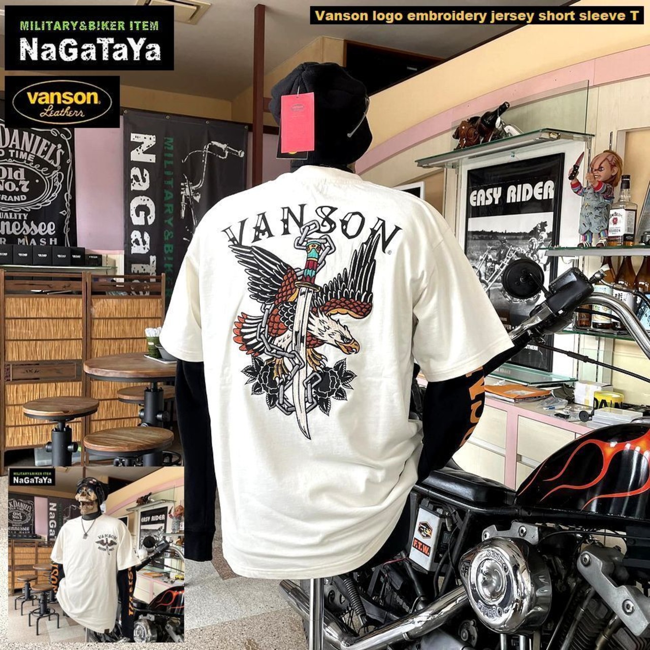 VANSONのヘビーウエイトの天竺素材で夏場も快適な着心地ばい