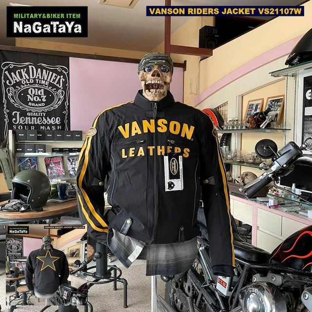 VANSON LEATHERSと背中のワンスターに本革を使用したライダースジャケットだ！！