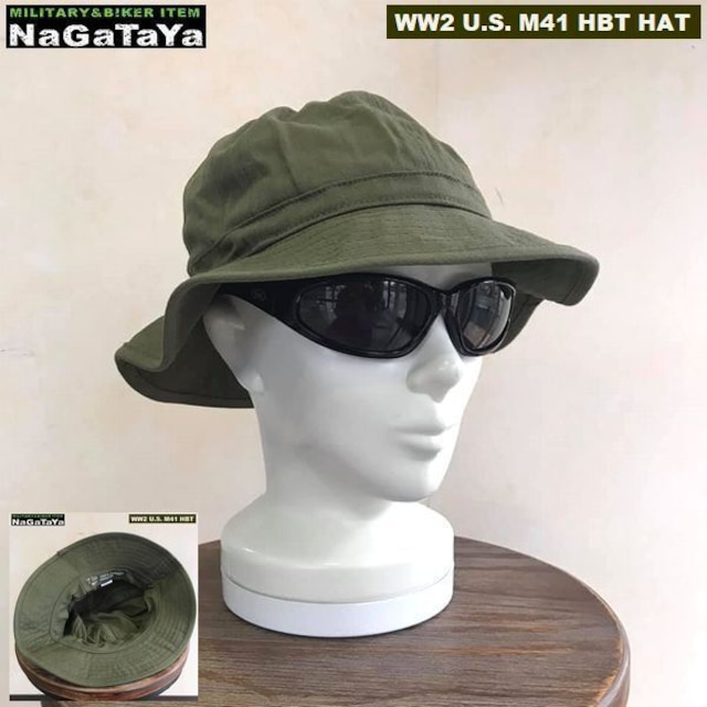 WWII 当時のM41 HBT HATのリプロダクトの帽子なのである。