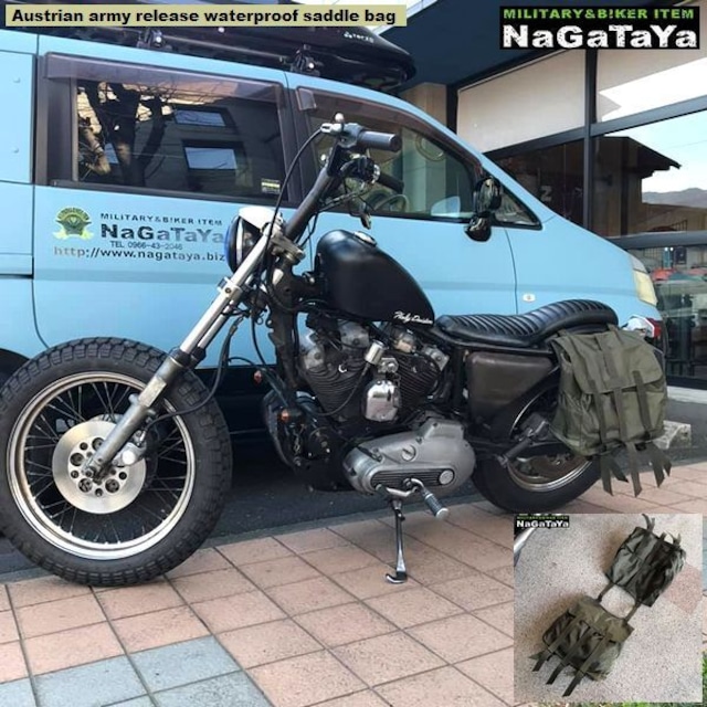 オーストリア軍 防水 モーターサイクル サドルバッグ、追加入荷です。