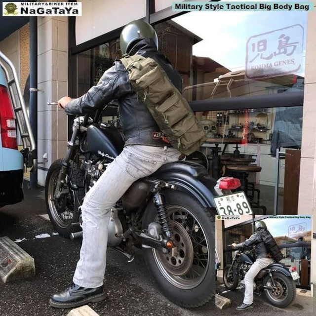 BIKERにも人気の大容量の斜め掛けスタイルのボディバッグ