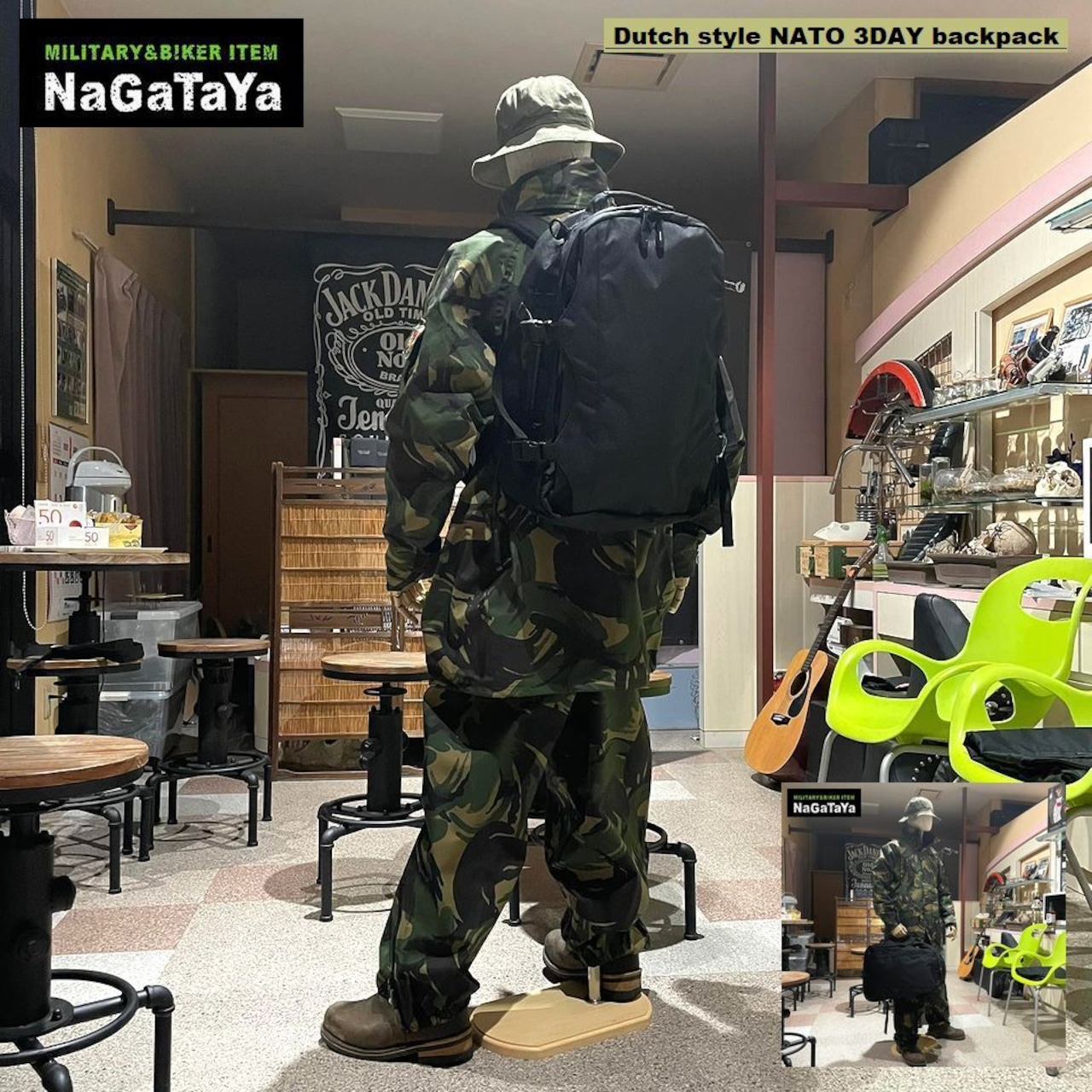 NATO3DAYS ショルダーバッグ 背面クッション入り デイパックは、3WAY仕様
