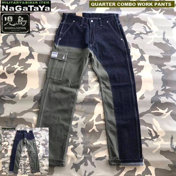 大胆なアシンメトリーデザインの児島のペインターパンツです！！