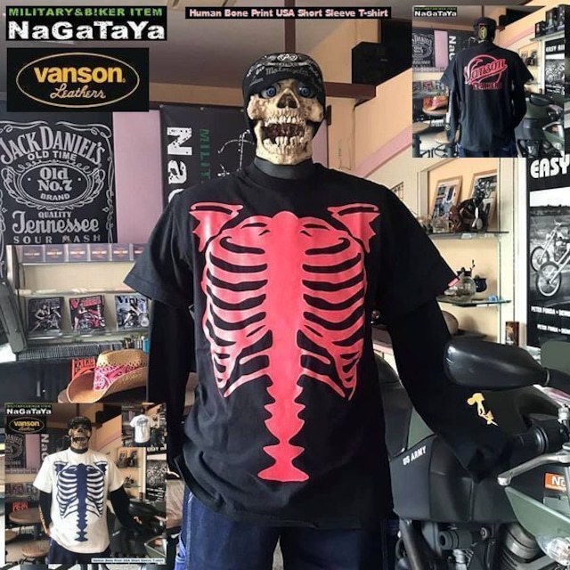 ヒューマンボーンを大胆に落とし込んだU.S.Aボディの半袖Tシャツ