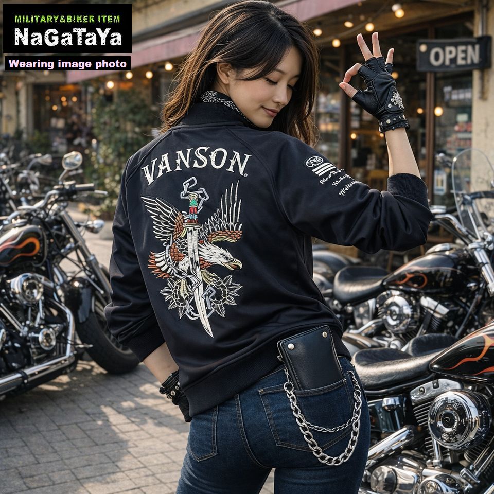 VANSONのスカジャンのデザインのジャージ素材ジャケット!!