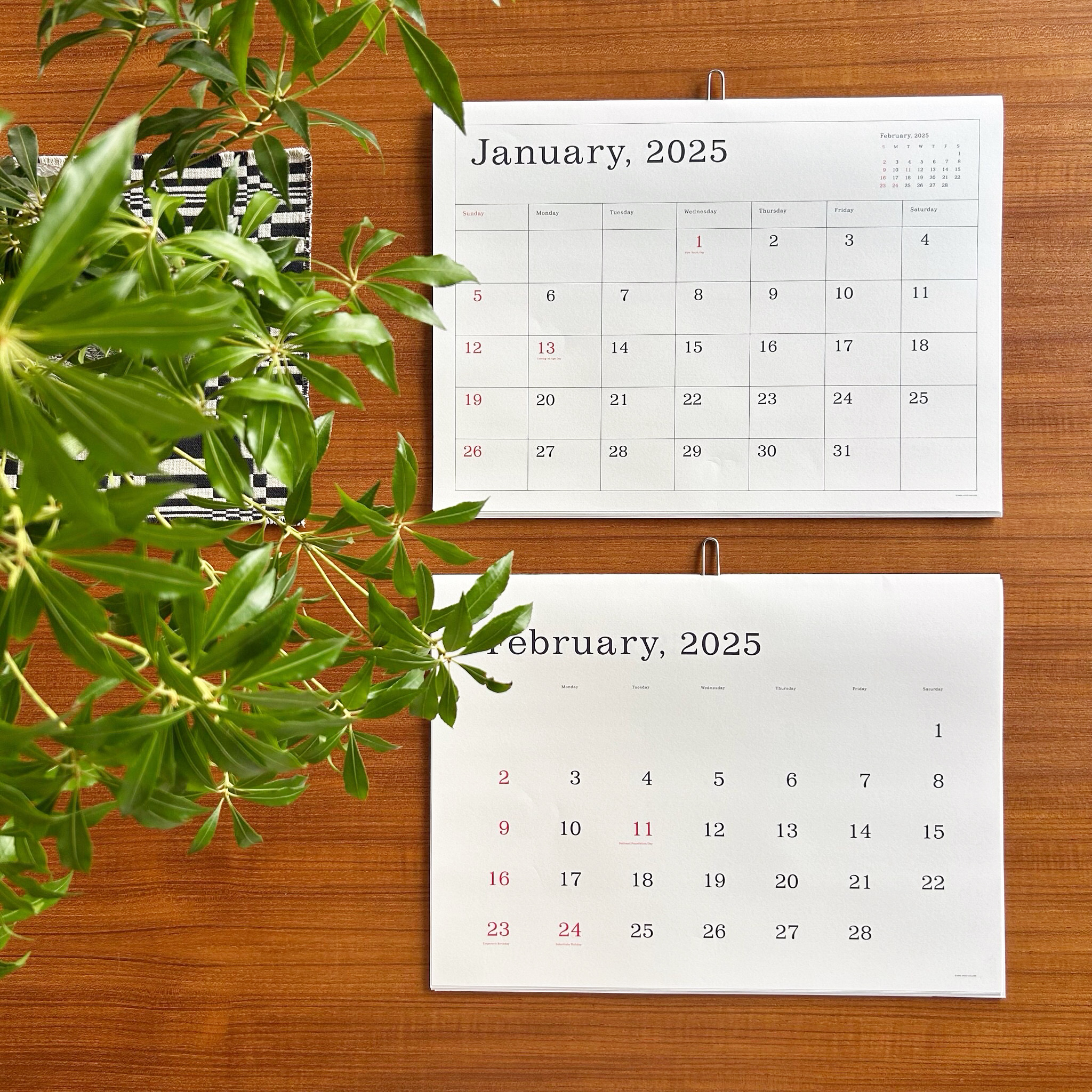 葛西薫 & ANDO GALLERY 2025 CALENDAR