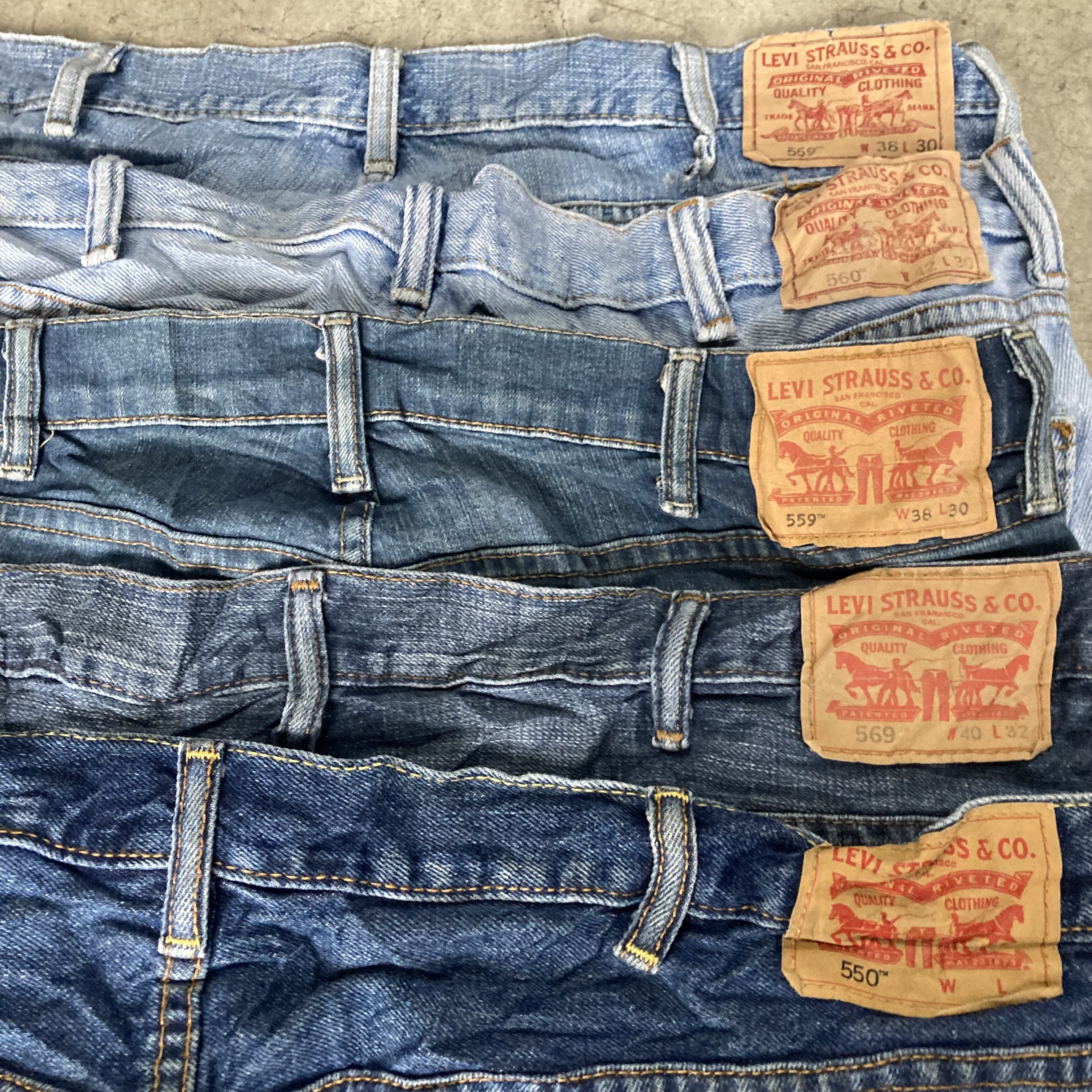【新入荷】◆fromアメリカ ジーンズBIGサイズ（SIZE W38〜）【約22.5kg】【ベール】