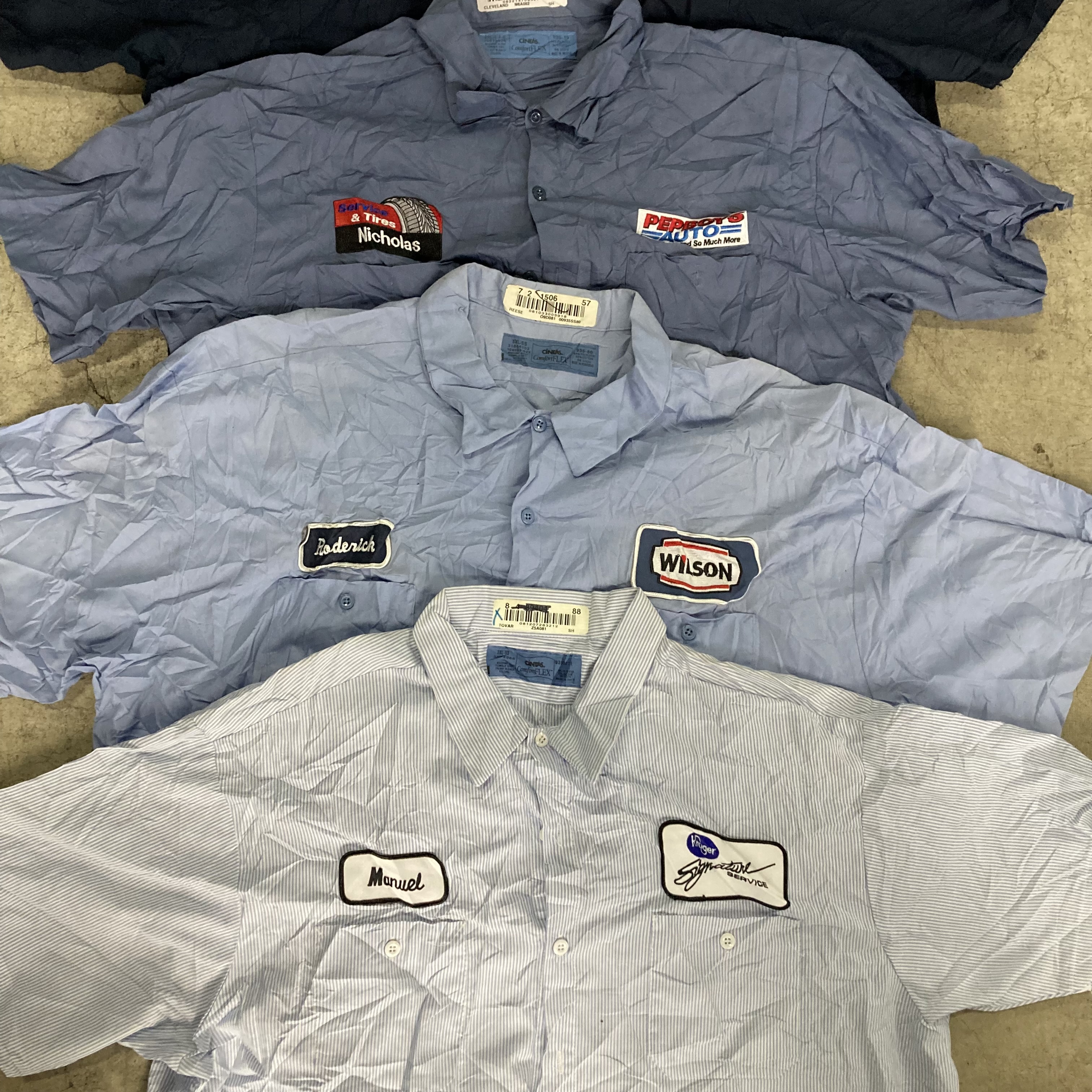 【新入荷】from アメリカメンズ 半袖ワークシャツMIX （SIZE 2XL〜）22.5kg