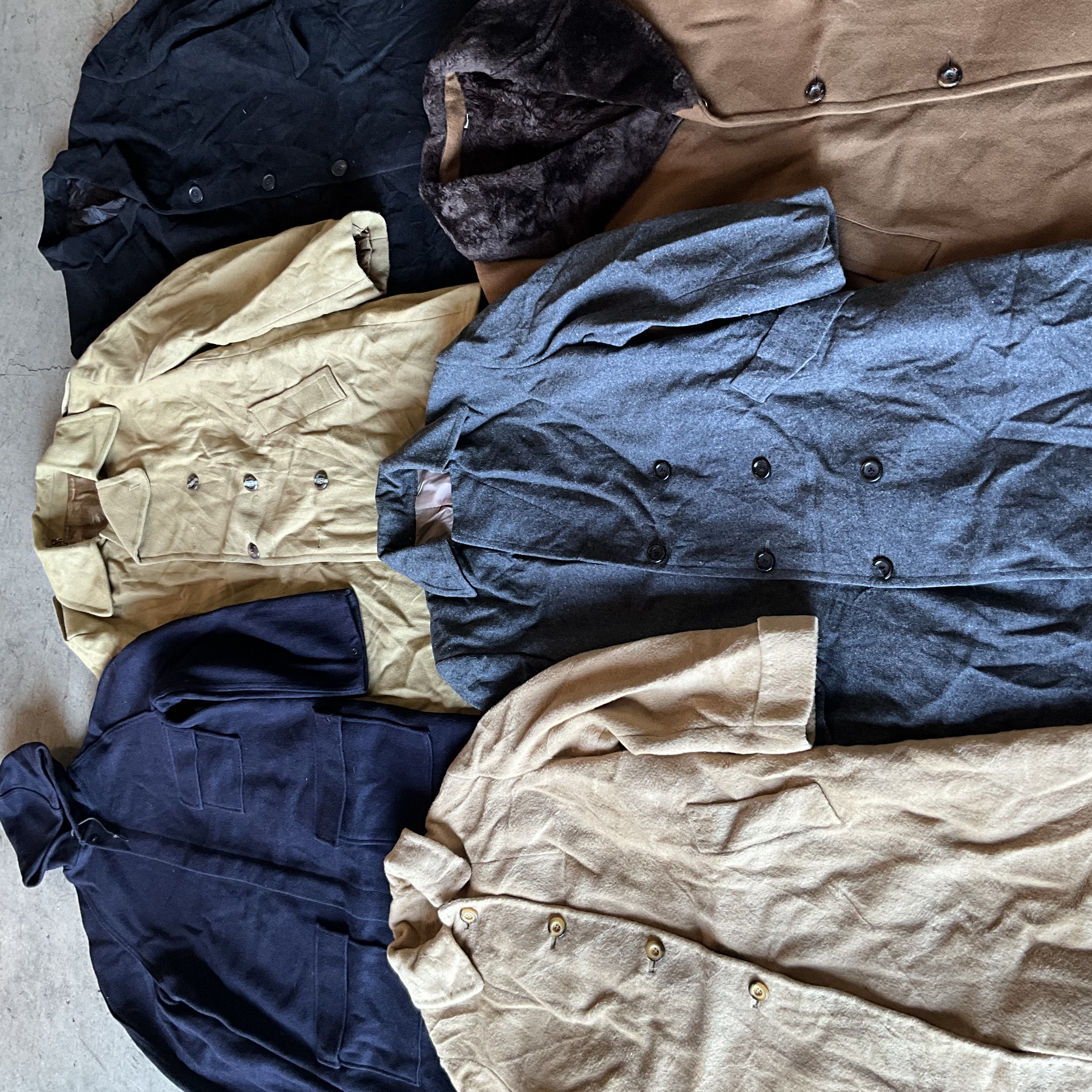 【新入荷】メンズ ウールコート (SIZE MIX)【22.5kg】【16着】【ハーフベール】