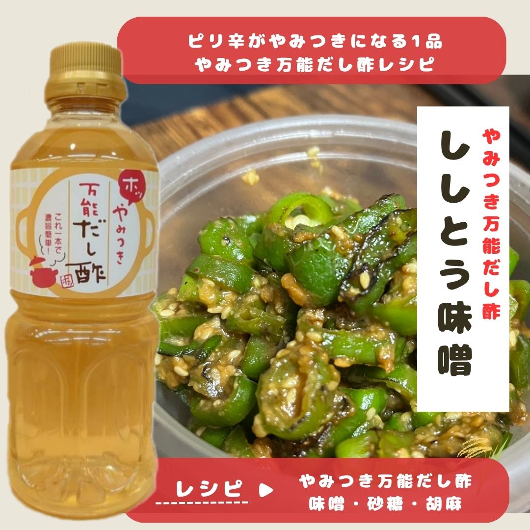 ＼やみつきレシピ／【ししとう味噌】