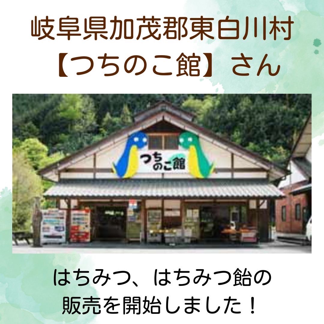 岐阜県加茂郡東白川村「つちのこ館」さんではちみつ販売開始