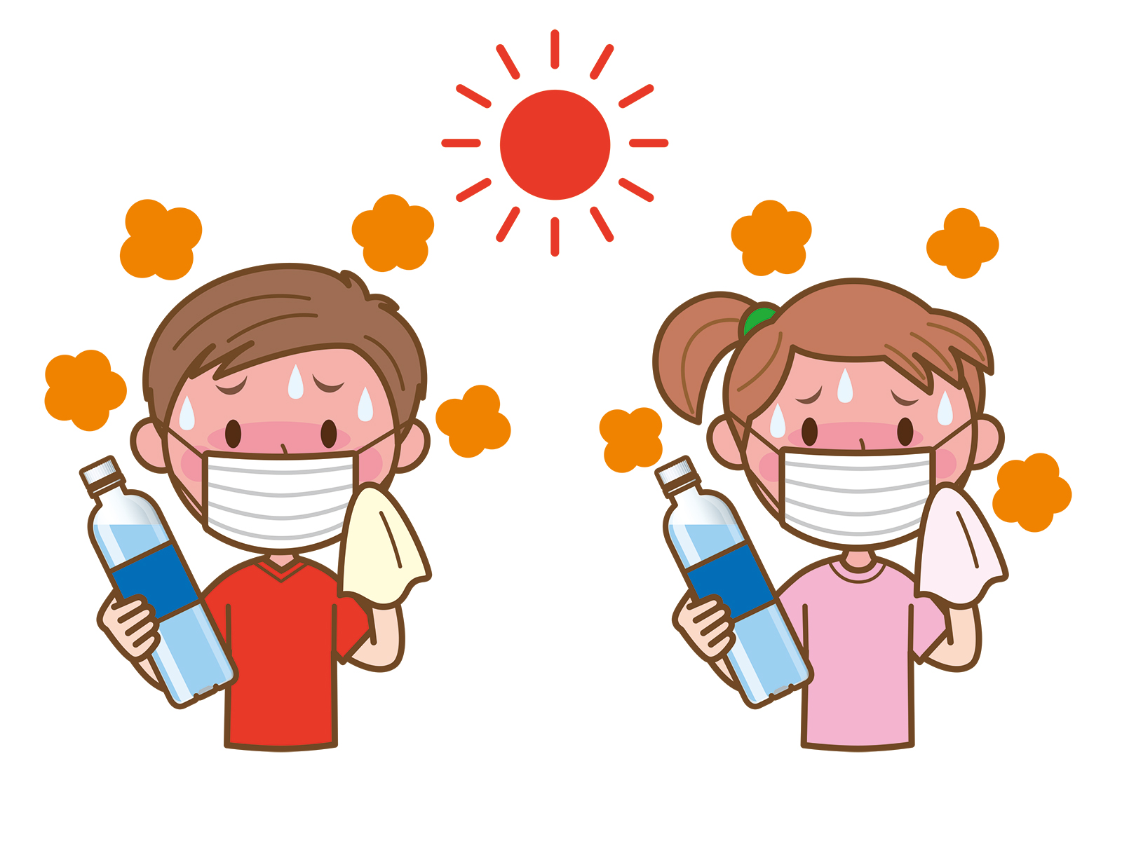 熱中症は重症化すると命にかかわることもあるこわい症状です。暑さを避けこまめな水分補給を心掛けましょう