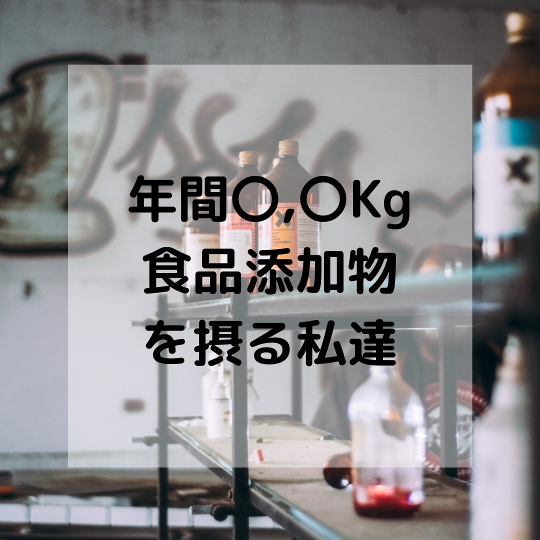 食の安全を考える① [年間○kg食品添加物を摂る私達]