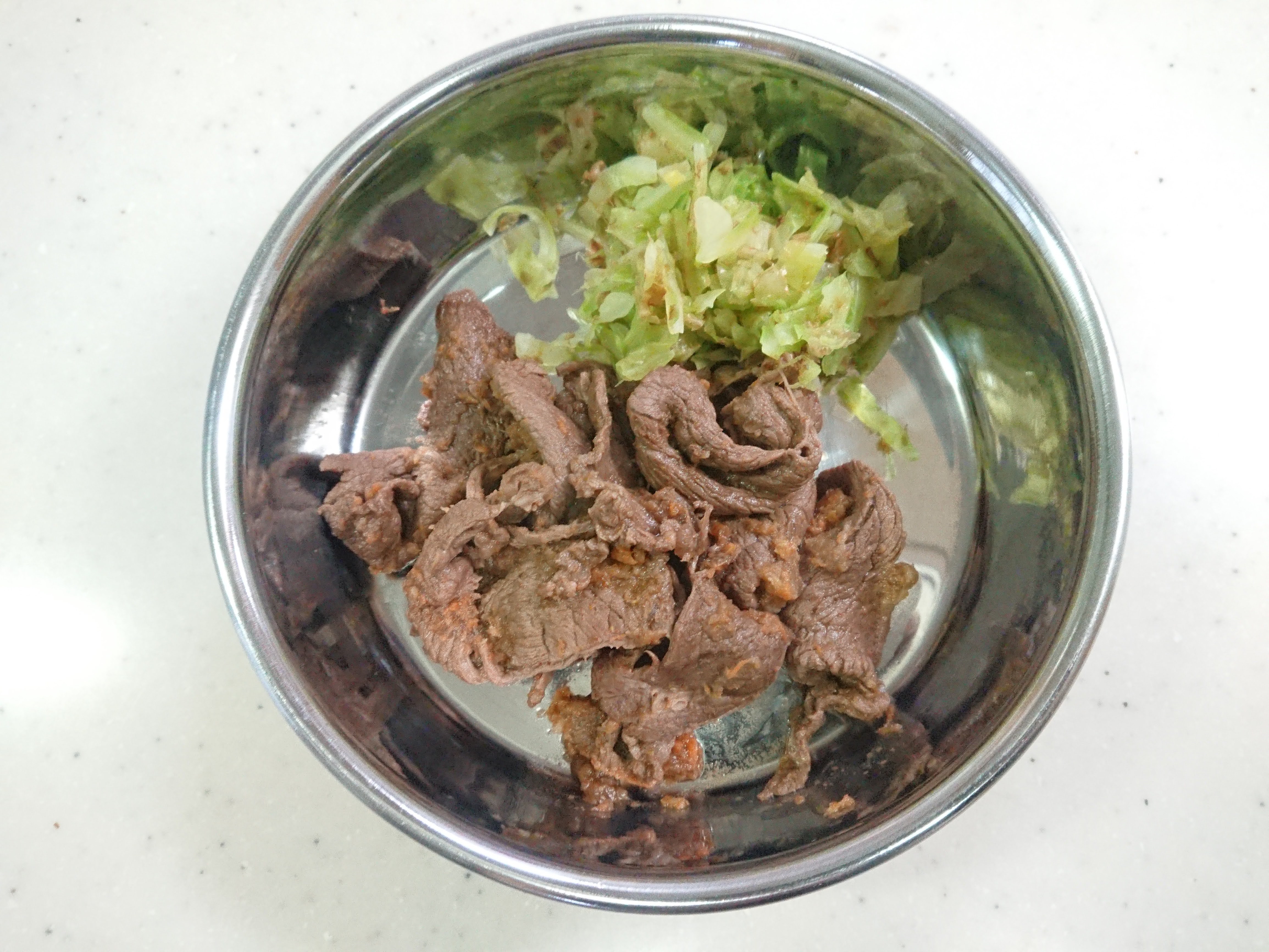 今日のわんこ飯－鹿肉スライスの生姜焼き