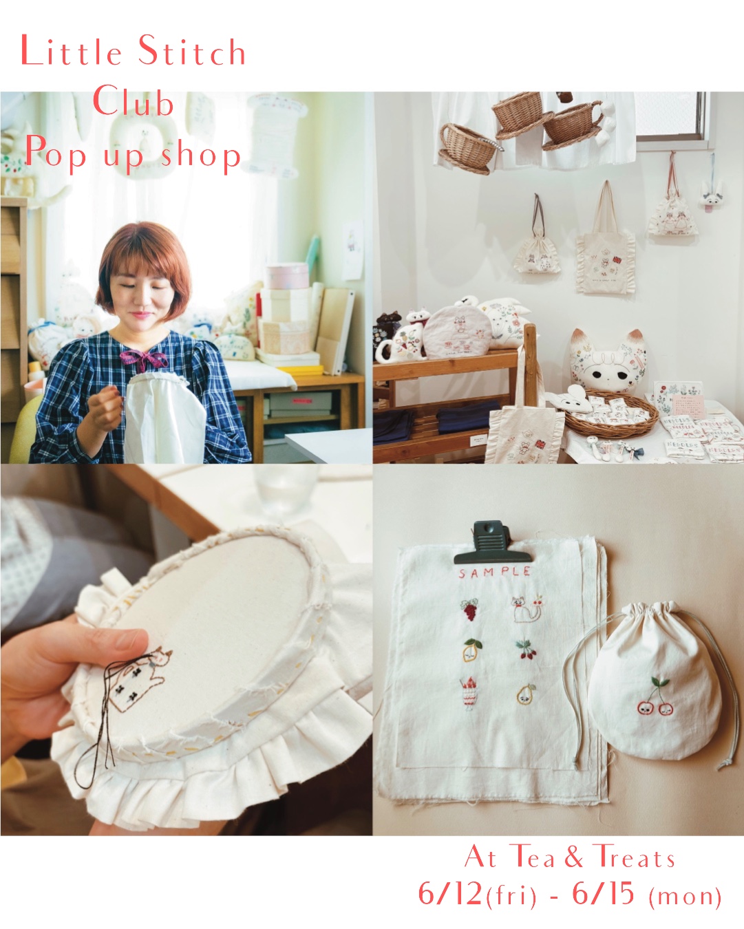 Pop up shop Little Stitch Clubのお知らせ