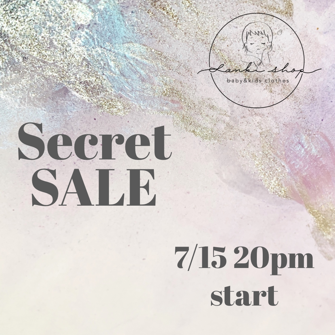 7/15 20時から　Instagramフォロワー限定　secret SALE行います