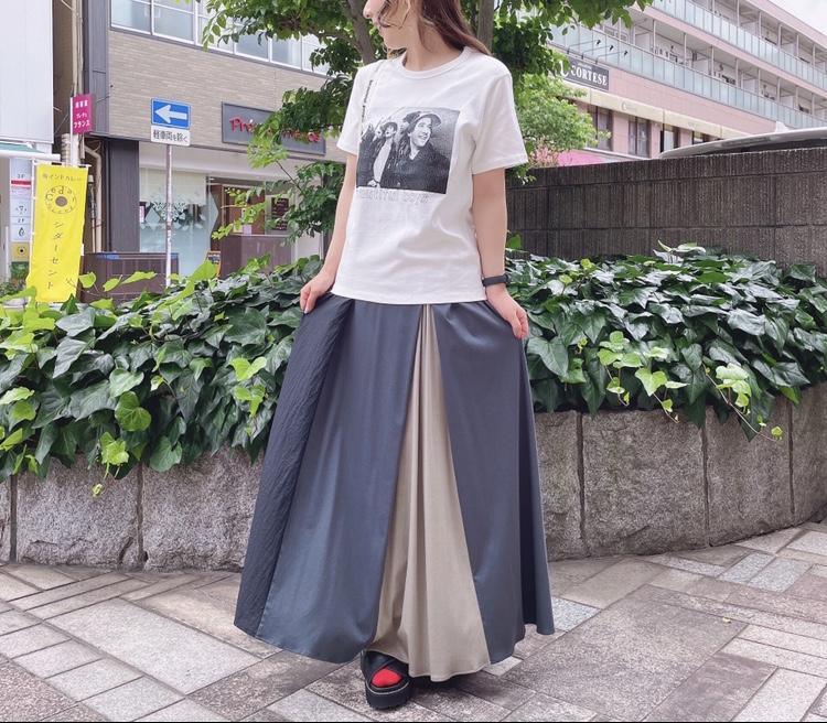 【KLOKE】シャツワンピースと【beautiful people】のTシャツコーデ