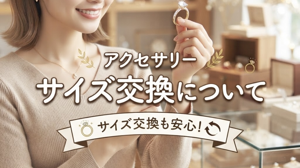 サイズが合わなくても安心！サイズ交換＆リングサイズメジャーのご案内