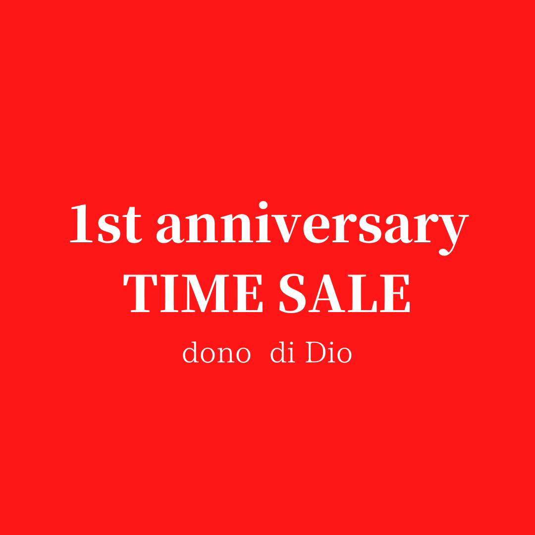 1st Anniversary TIME SALE　20％OFF　3月31日23:59まで
