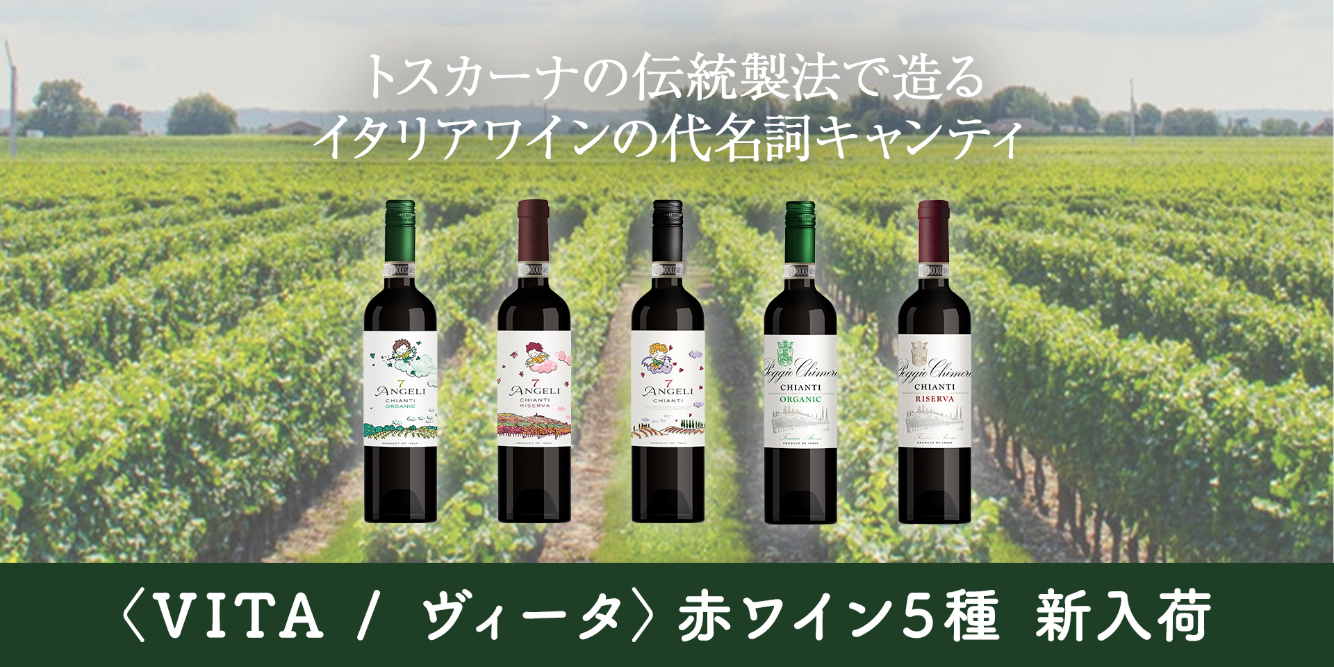 【ワイン特集】新ワイナリー〈ヴィータ〉から、イタリアワインの代名詞『キャンティ』が登場