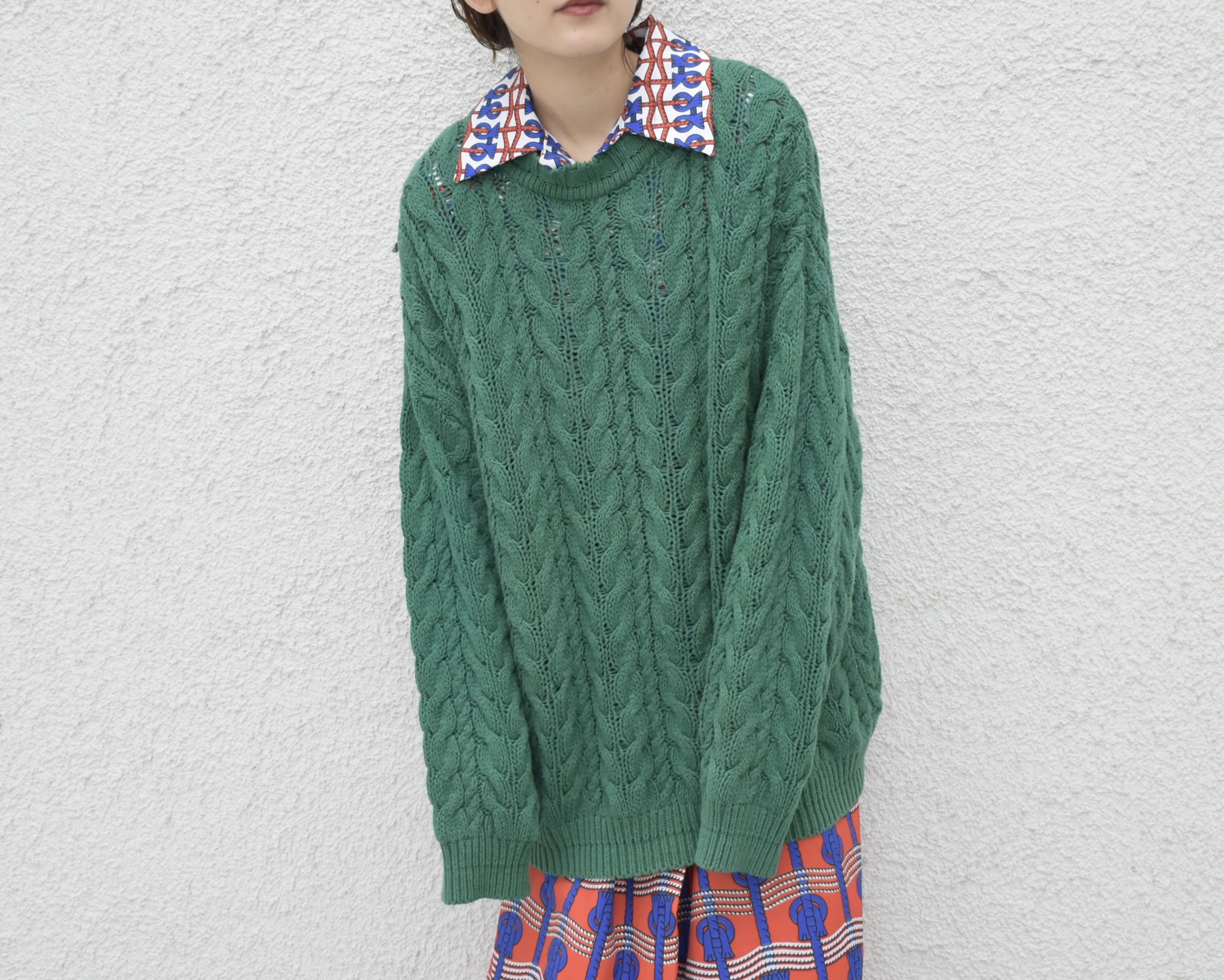 green loose knit