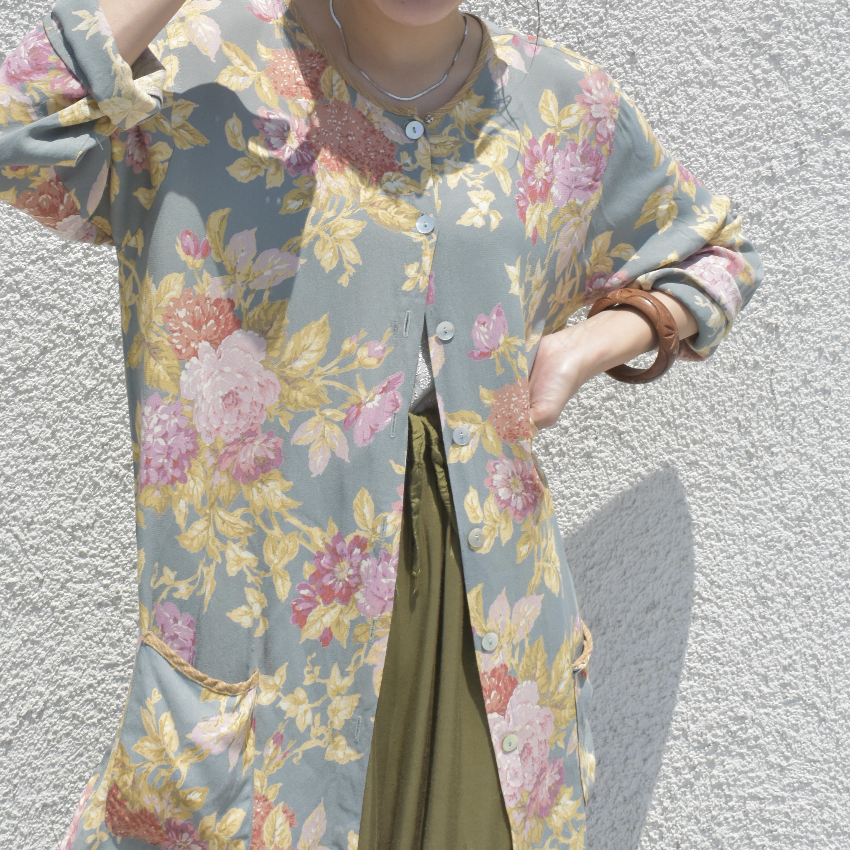 floral rayon blouse