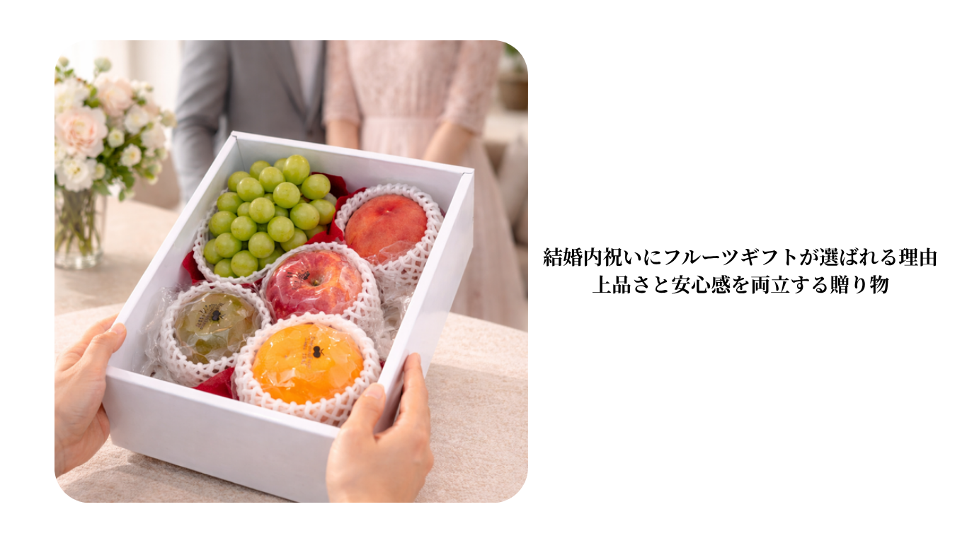 結婚内祝いにフルーツギフトが選ばれる理由|上品さと安心感を両立する贈り物