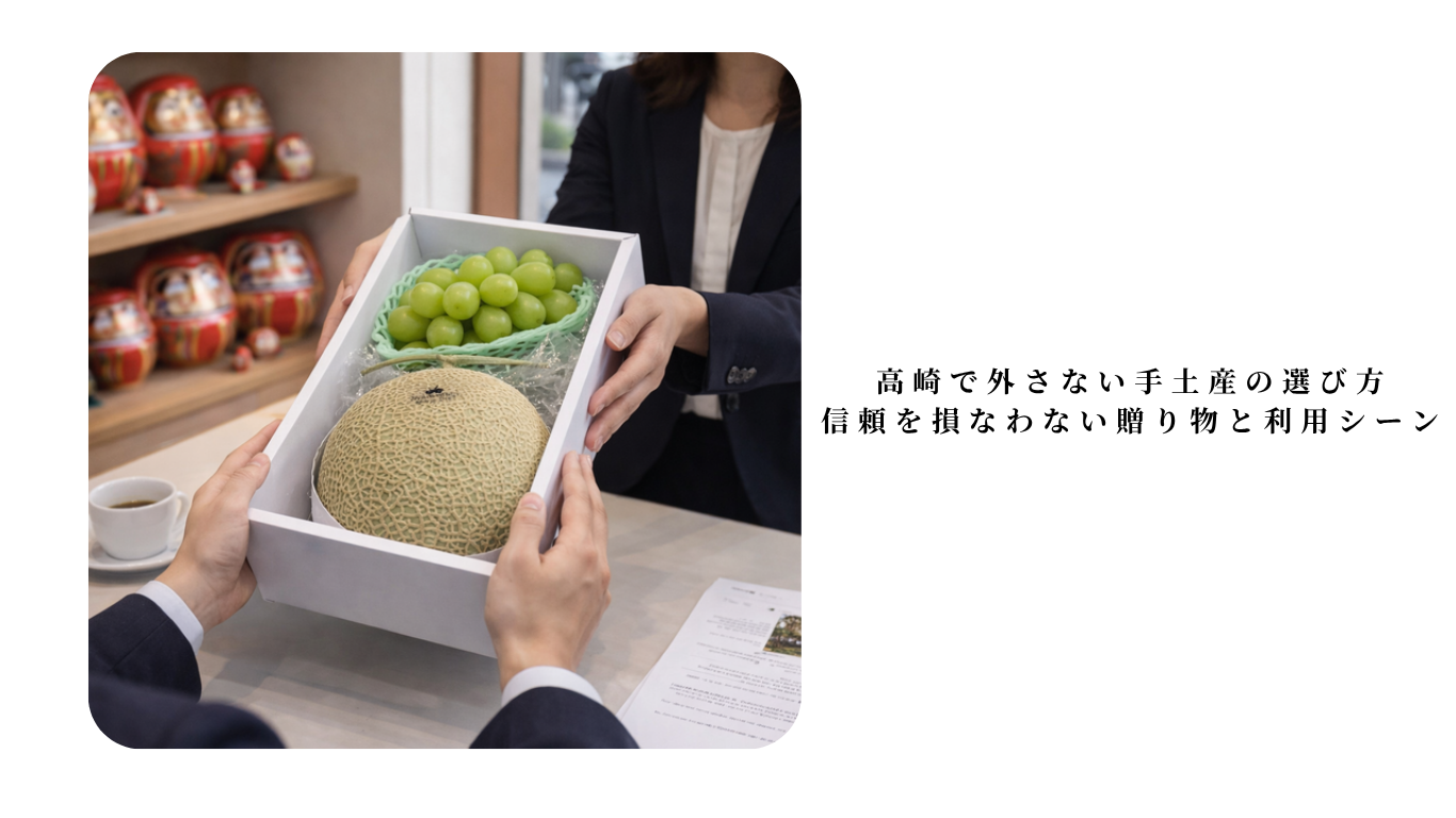 高崎で外さない手土産の選び方|信頼を損なわない贈り物と利用シーン
