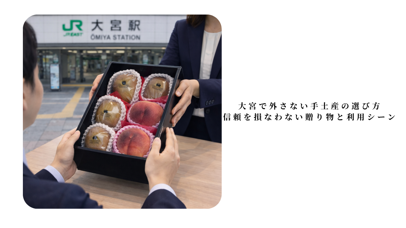 大宮で外さない手土産の選び方|信頼を損なわない贈り物と利用シーン