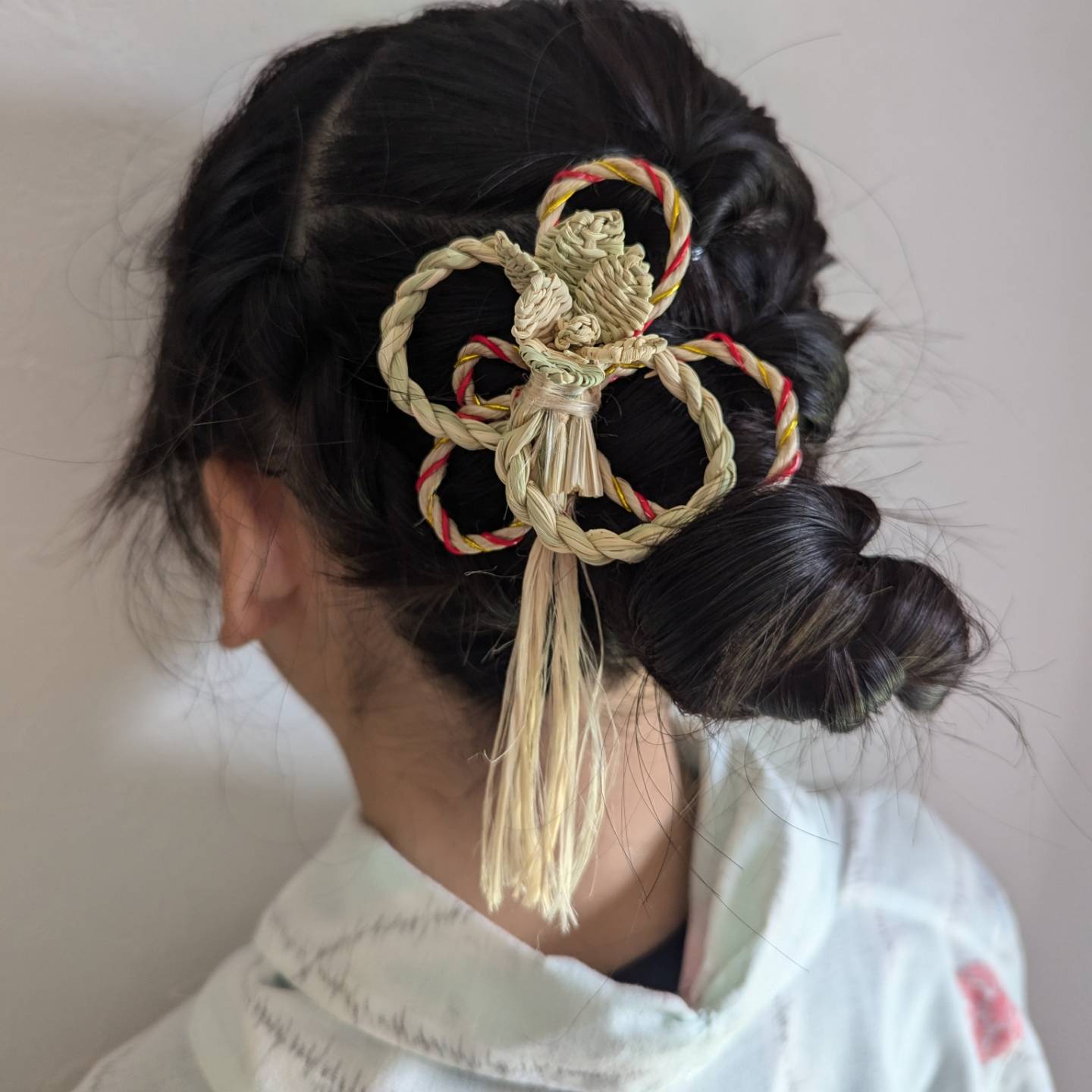 着物に浴衣に卒業式に 真菰と精麻の髪飾り