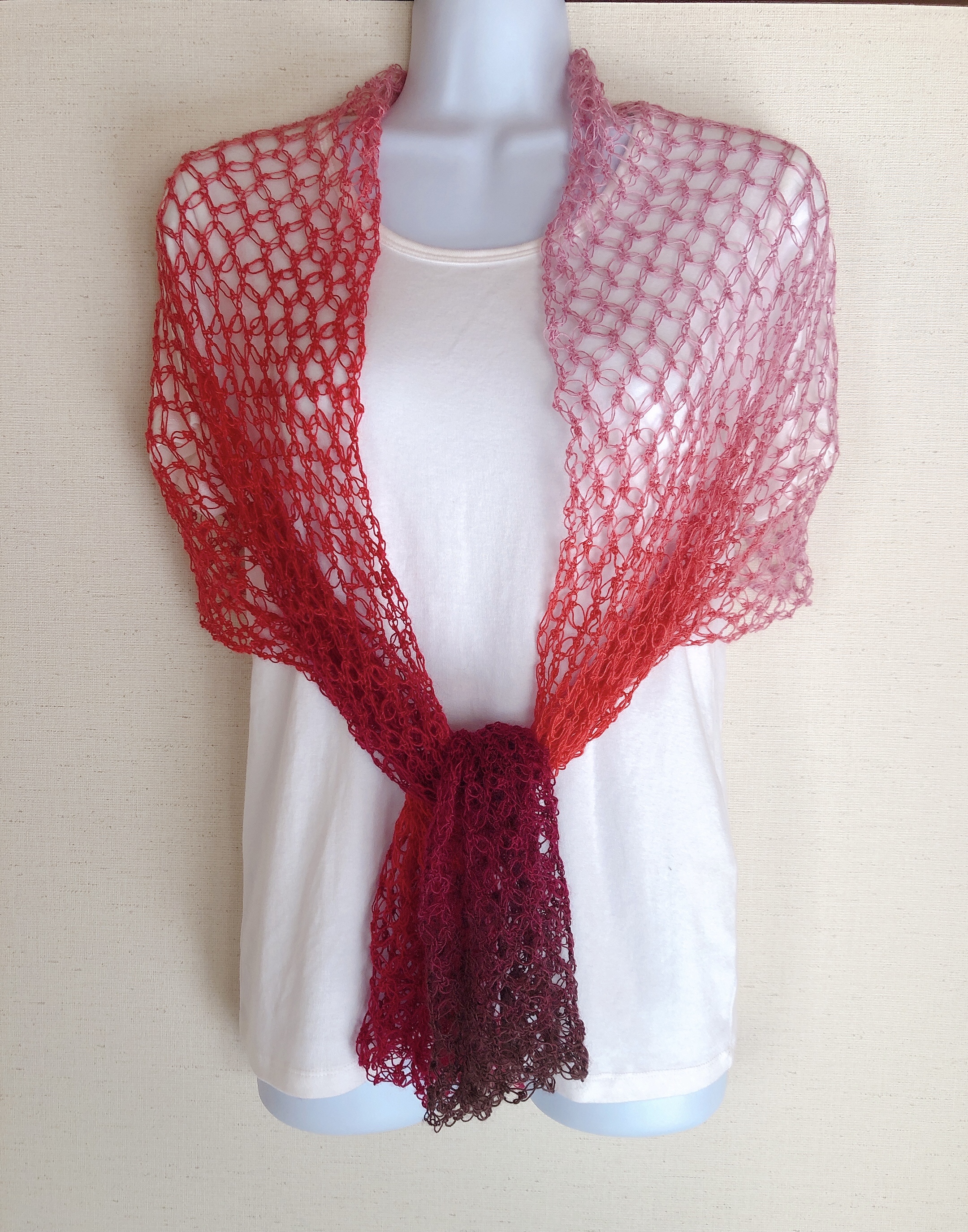 ショール試作品（はなあみショール）