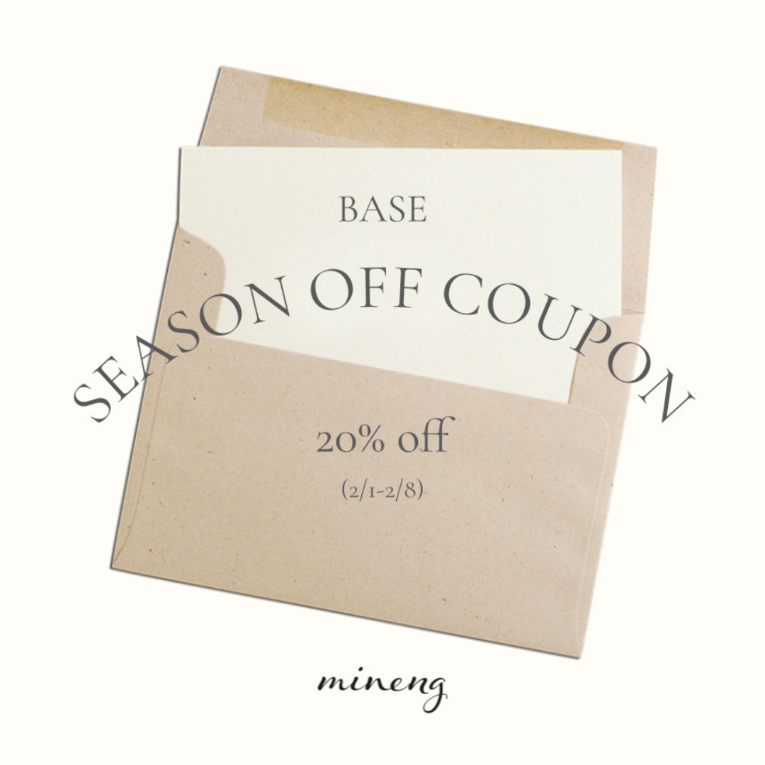 20%OFF SEASON OFF COUPON配布！