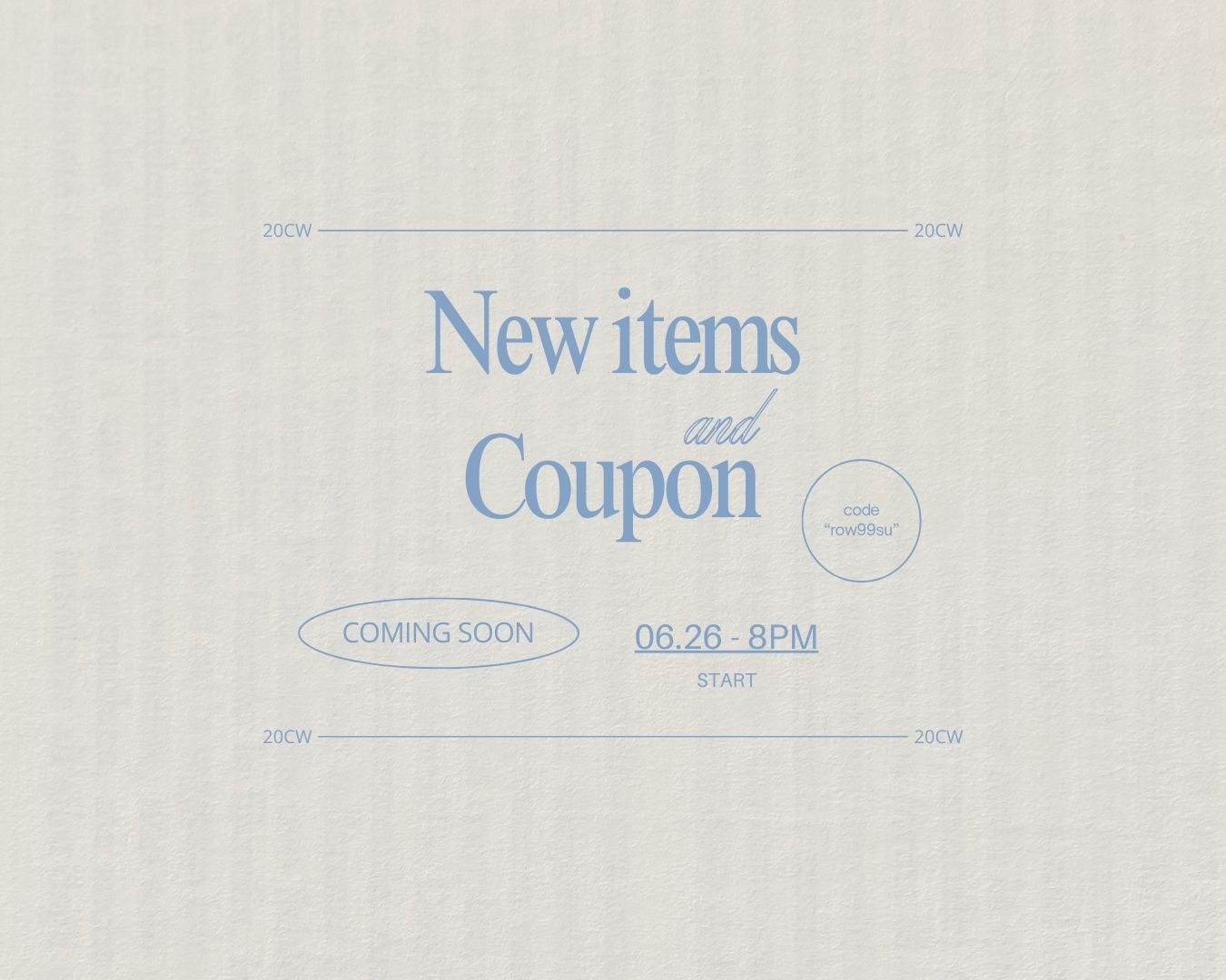 【終了】new items&coupon!!!
