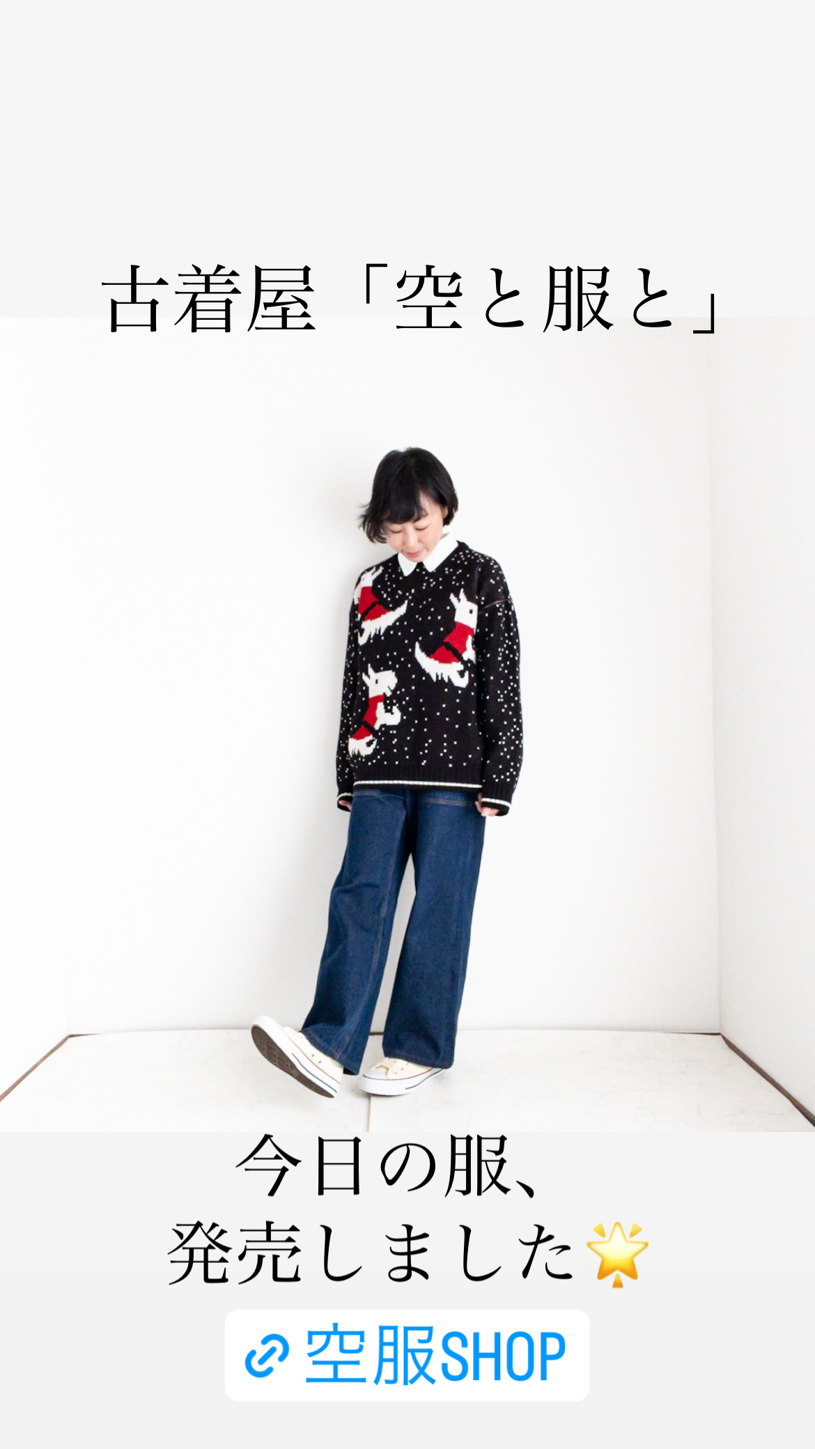 服たちの物語🌟「雪の日のお散歩ニット」