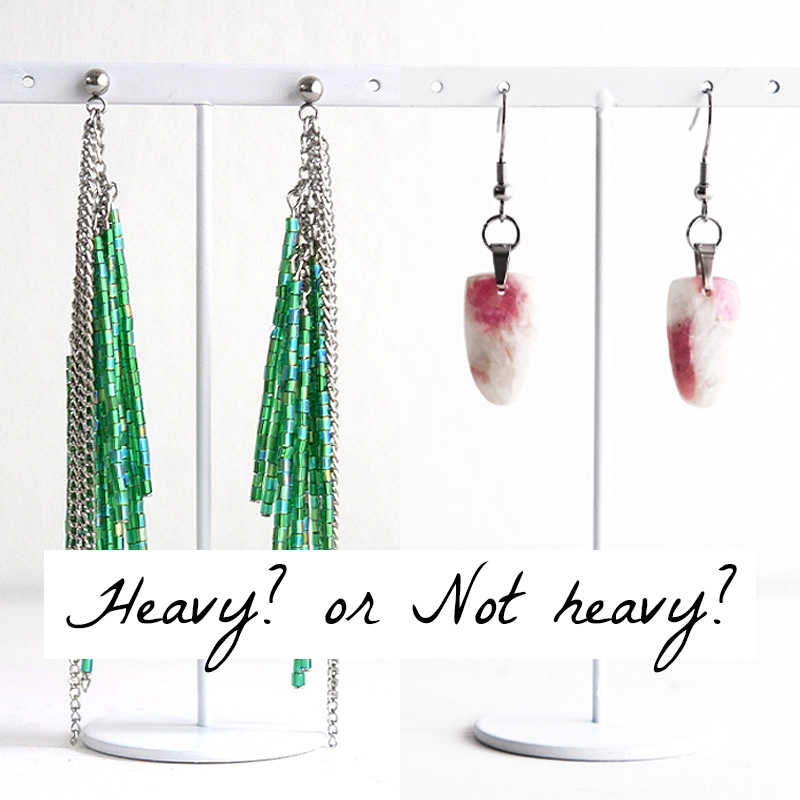 ピアス（イヤリング）の重さ